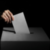 äänestyslipun tiputtaminen uurnaan