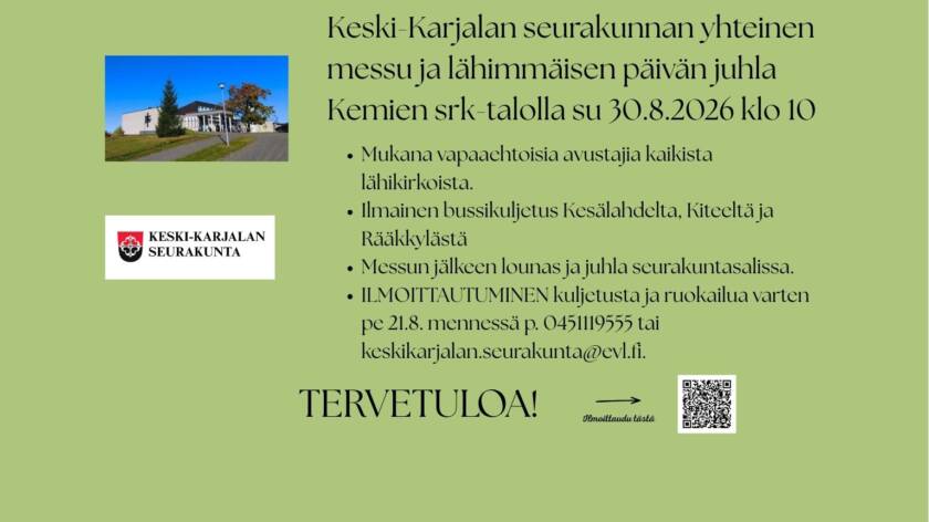 Lähimmäisenpäivän messun mainos