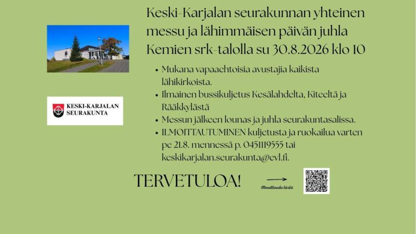 Lähimmäisenpäivän messun mainos