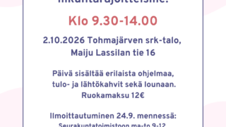 Kuvassa tapahtuman ilmoitus.