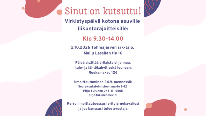 Kuvassa on tapahtuman mainos.